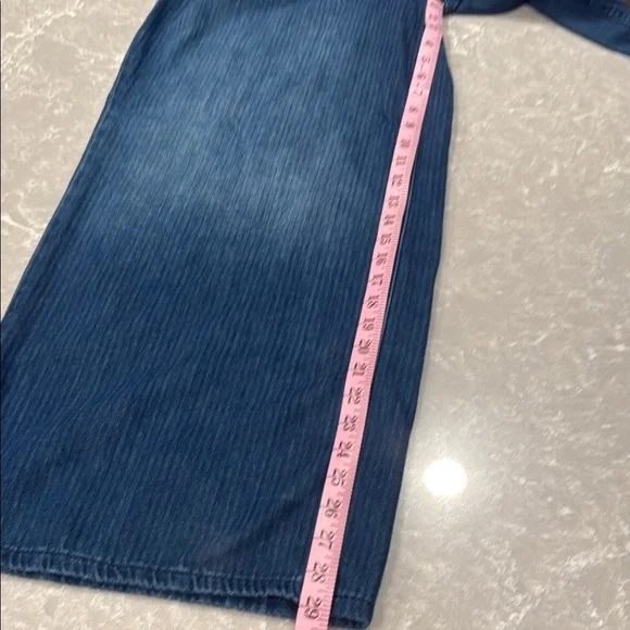 Free People Charlie Wide Leg Pleated Blue Jeans LIKE NEW We the Free - Picture 10 of 16